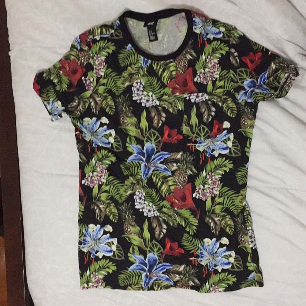 H&M men floral shirt